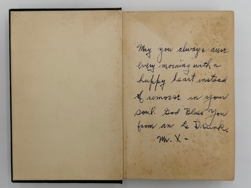 Signed by “Mr. X” (Clarence Snyder) - Alcoholics Anonymous First Edition 12th Printing
