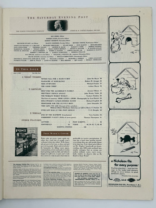 Saturday Evening Post from July 2, 1955 - Help for the Alcoholic’s Family