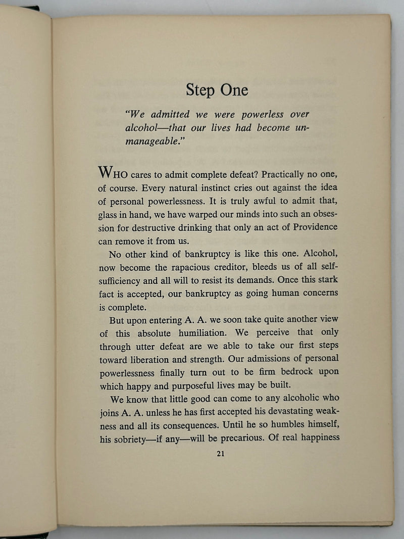 Twelve Steps and Twelve Traditions Third Printing — December 1958 — Original Dust Jacket