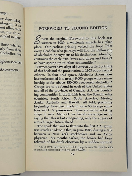 Alcoholics Anonymous 2nd Edition 13th Printing from 1972