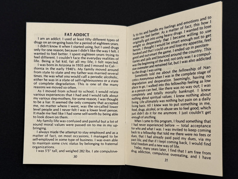 Narcotics Anonymous White Booklet