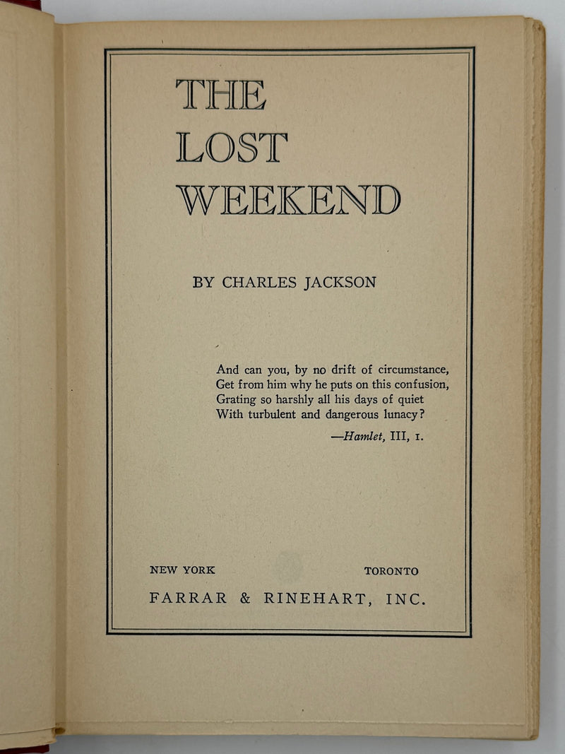 Charles Jackson / The Lost Weekend Collector Bundle