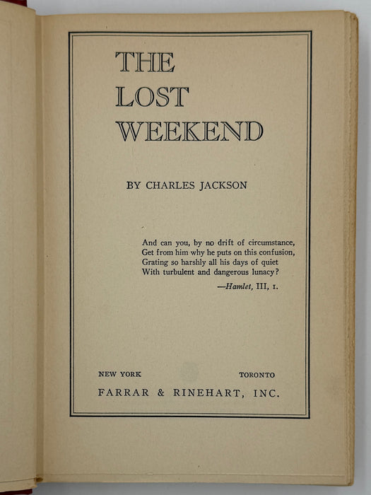 Charles Jackson / The Lost Weekend Collector Bundle