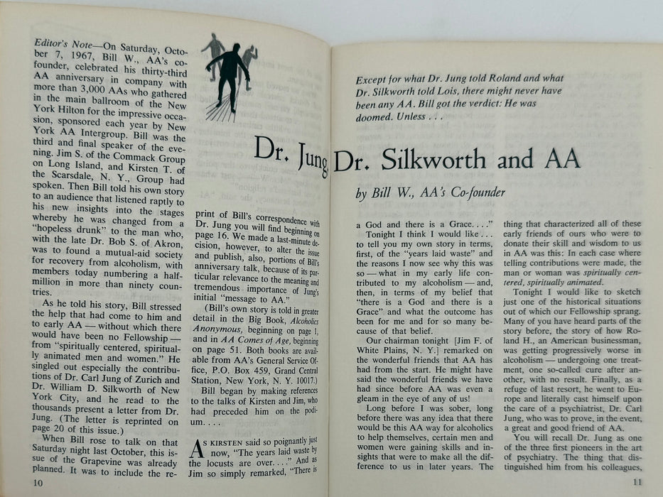 AA Grapevine from January 1968 - Dr. Jung, Dr. Silkworth, and AA by Bill