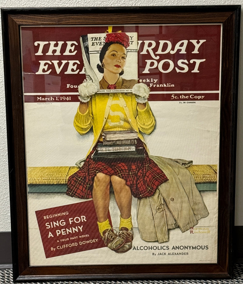 Advertisement Poster of the Cover of the Saturday Evening Post from March 1, 1941