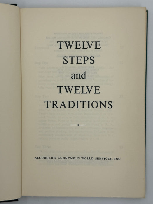 Alcoholics Anonymous Twelve Steps And Twelve Traditions - 5th Printing from 1962