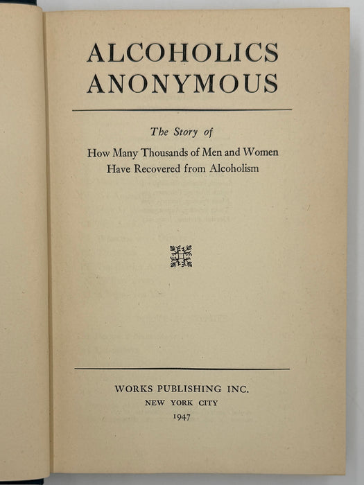 Alcoholics Anonymous First Edition 11th Printing from 1947 with ODJ