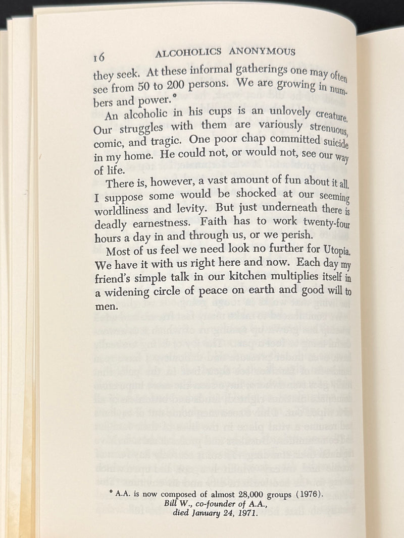 1976 Alcoholics Anonymous Big Book – Third Edition, First Printing – (ODJ)