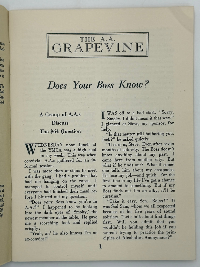 AA Grapevine from May 1949