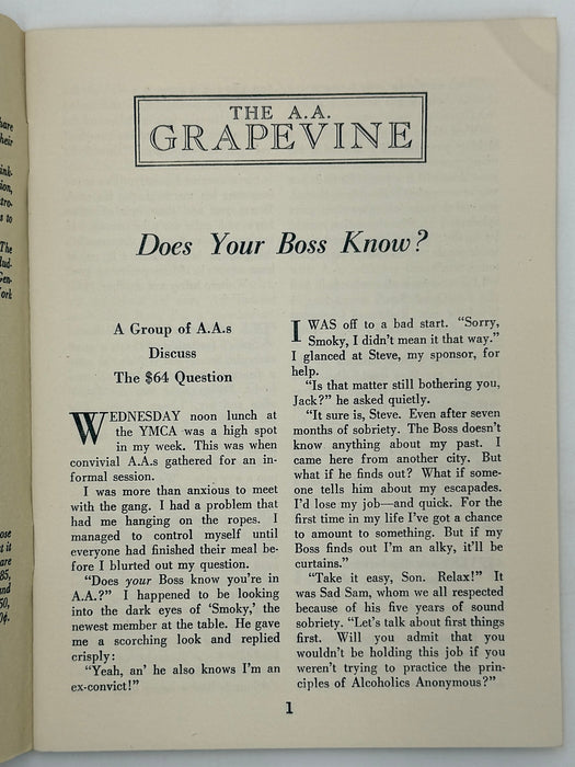 AA Grapevine from May 1949