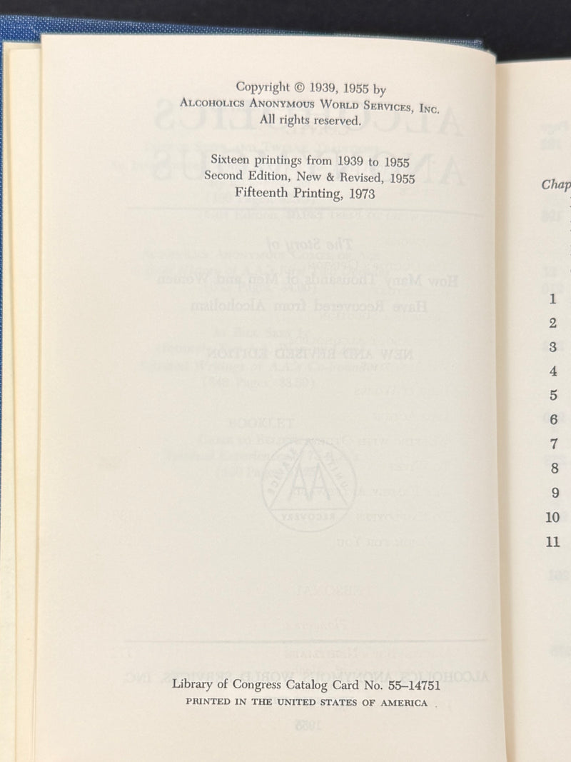 Alcoholics Anonymous — Second Edition, Fifteenth Printing (1973) — Original Dust Jacket