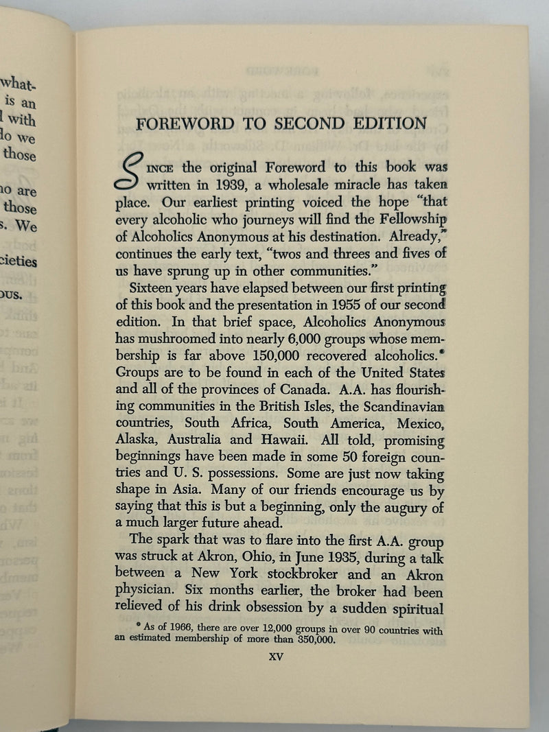 Alcoholics Anonymous Second Edition 8th Printing from 1966 - ODJ