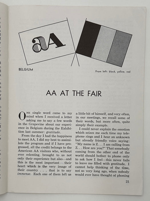 AA Grapevine from October 1959 - International Issue