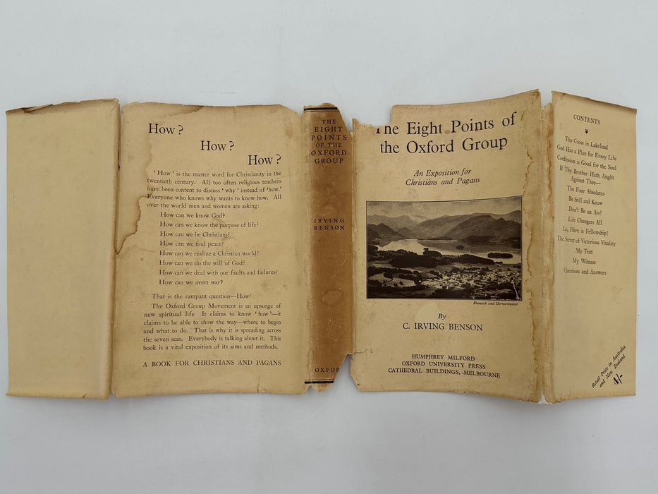 The Eight Points of the Oxford Group by C. Irving Benson - 7th Printing from 1938