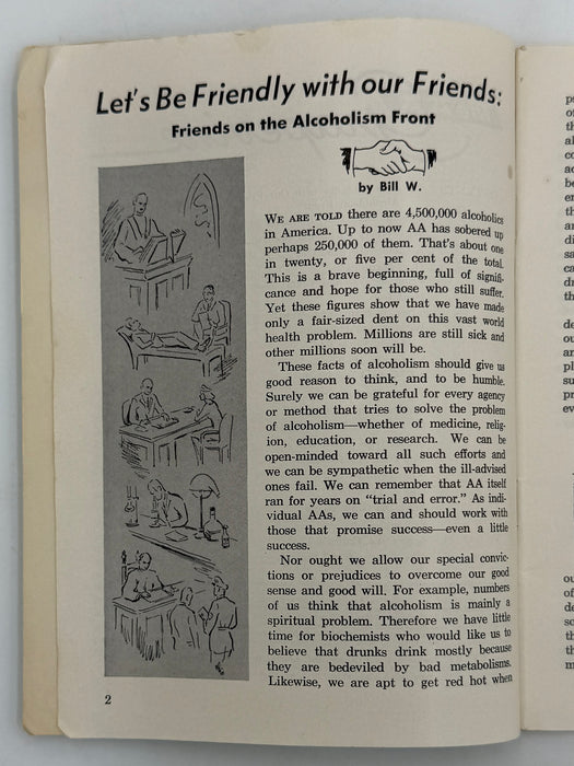 AA Grapevine from March 1958 - Let’s Be Friendly With Our Friends by Bill