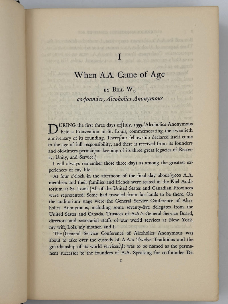 Alcoholics Anonymous Comes of Age — First Edition, First Printing (1957) Harper & Brothers Issue — Original Dust Jacket