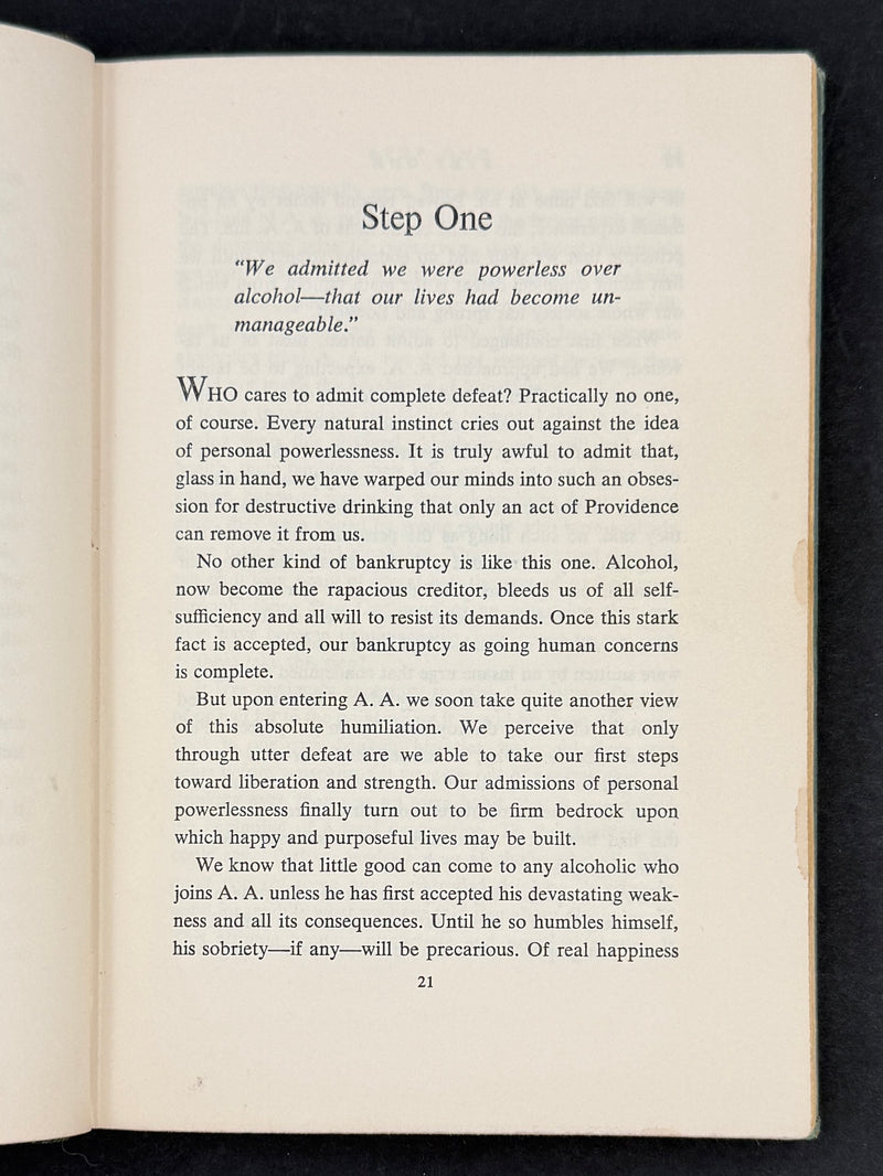 Twelve Steps and Twelve Traditions — Inscribed by Bill W. on His 29th Sobriety Anniversary