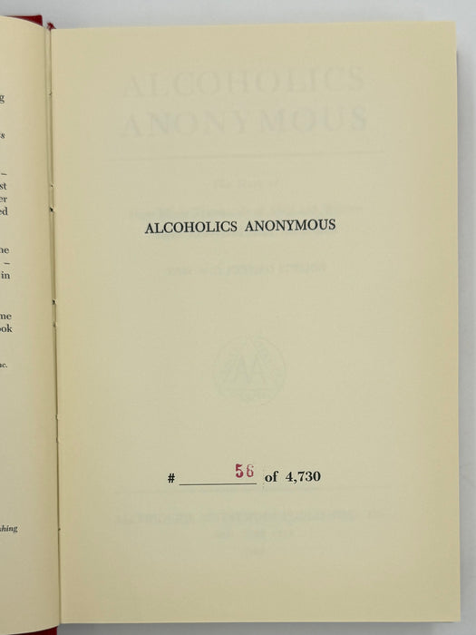 The Little Big Red - Alcoholics Anonymous Double Anniversary Limited Edition