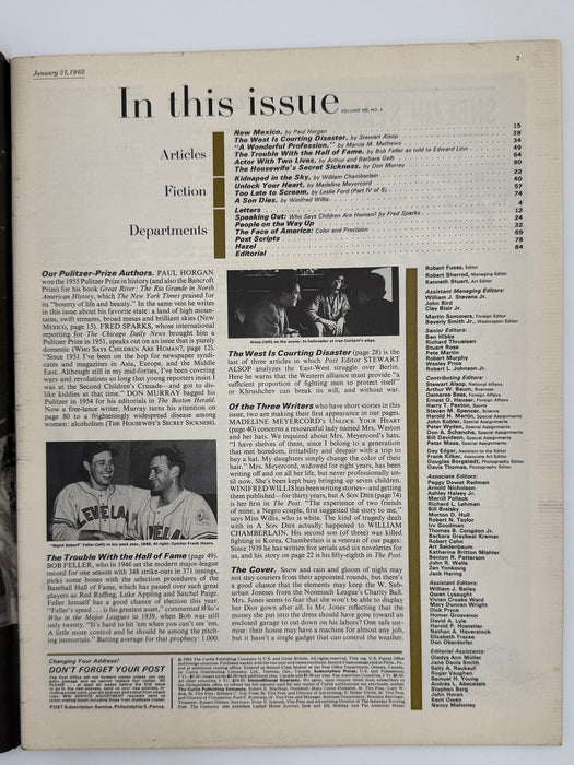 Saturday Evening Post from January 1962 - The Housewife’s Secret Sickness