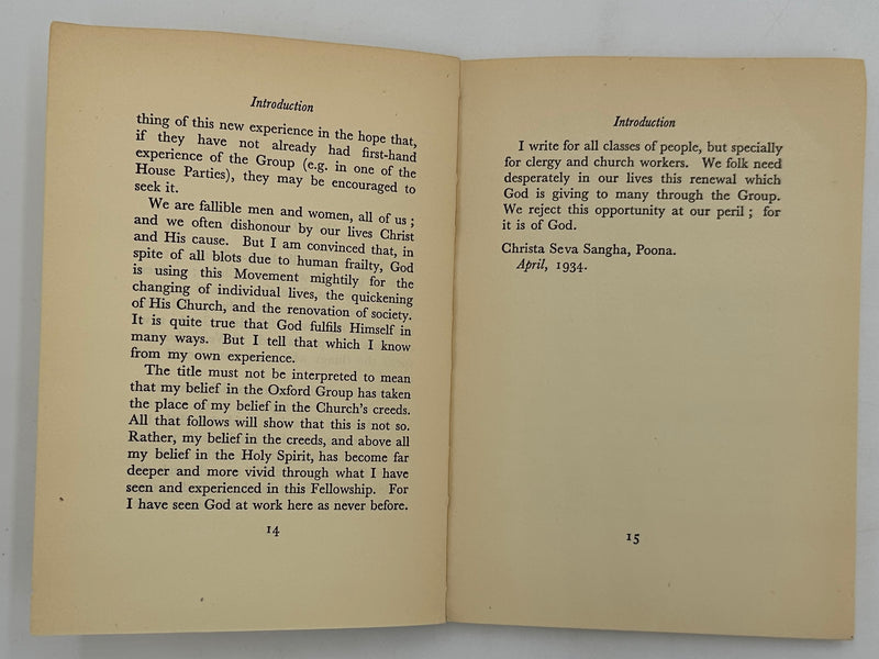 Why I Believe In The Oxford Group by Jack C. Winslow - 1935