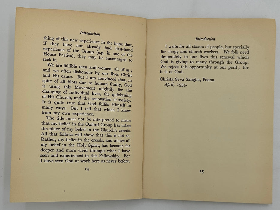 Why I Believe In The Oxford Group by Jack C. Winslow - 1935