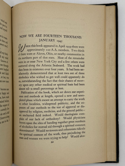 Alcoholics Anonymous Extremely RARE First Edition 7th Printing Big Book from 1945 - RDJ