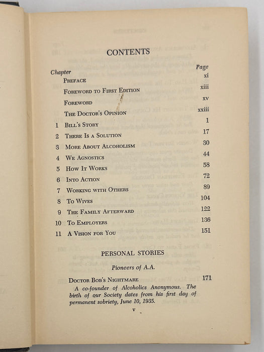 Alcoholics Anonymous Second Edition First Printing from 1955 - RDJ