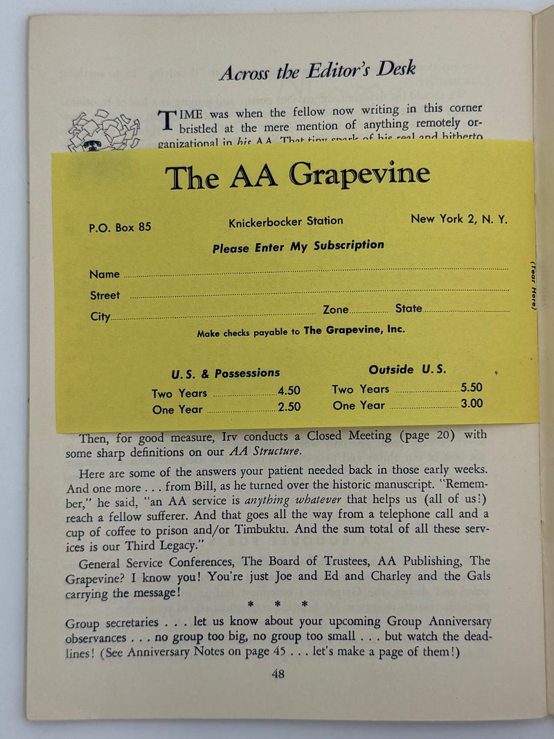 AA Grapevine from May 1955