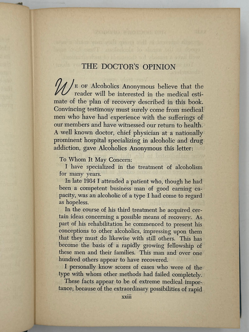 Alcoholics Anonymous Second Edition 4th Printing from 1960 - ODJ