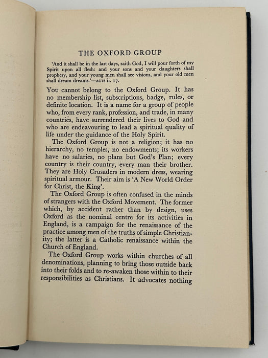What is The Oxford Group? - First Printing from 1933 - ODJ Recovery Collectibles