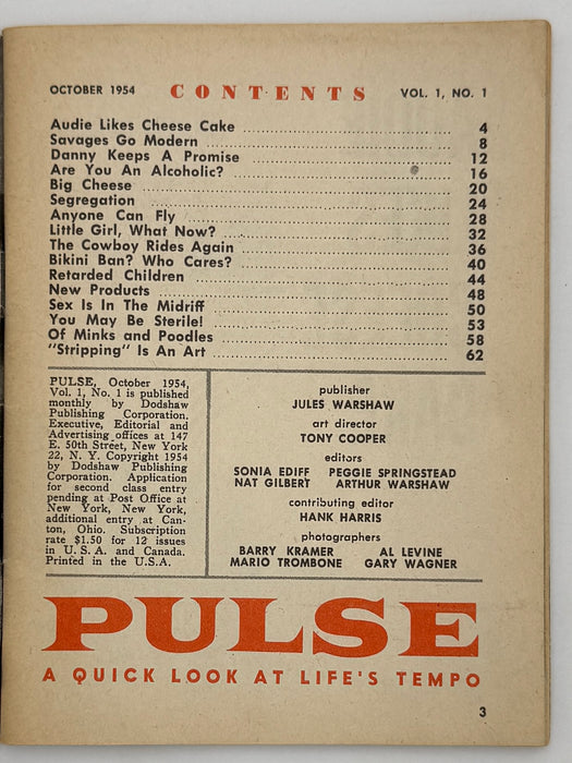 Pulse Magazine from October 1954 - Are You An Alcoholic?