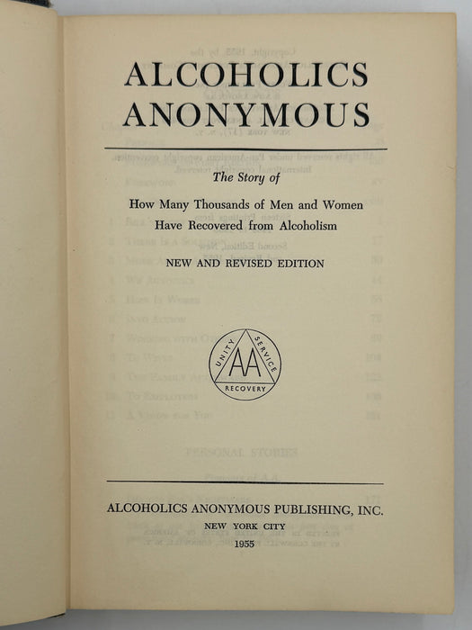 Alcoholics Anonymous Second Edition First Printing from 1955 - RDJ