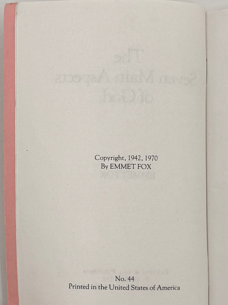 Emmet Fox - The Seven Main Aspects of God - 1970