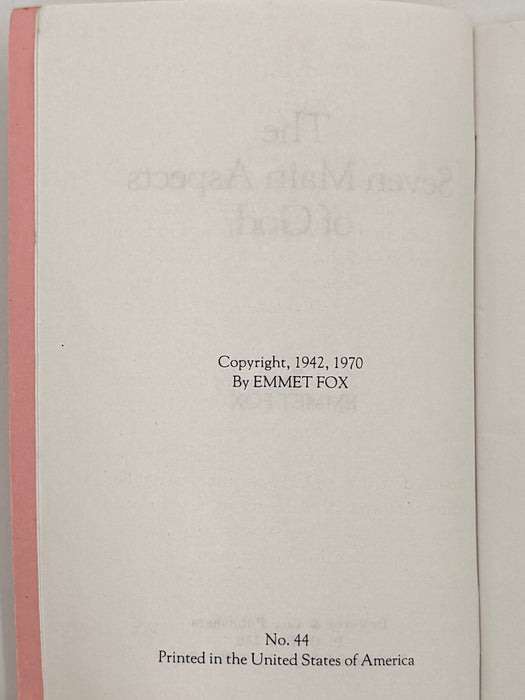 Emmet Fox - The Seven Main Aspects of God - 1970
