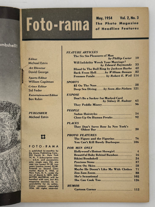 Foto-Rama May 1954 - Back From HELL by William Bensen