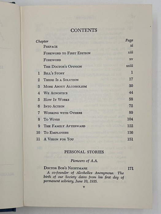 Alcoholics Anonymous 2nd Edition 15th Printing from 1973 - ODJ Recovery Collectibles