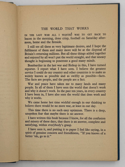 The World That Works — George West (Bishop of Rangoon) — 1946 Hardcover w/ Dust Jacket
