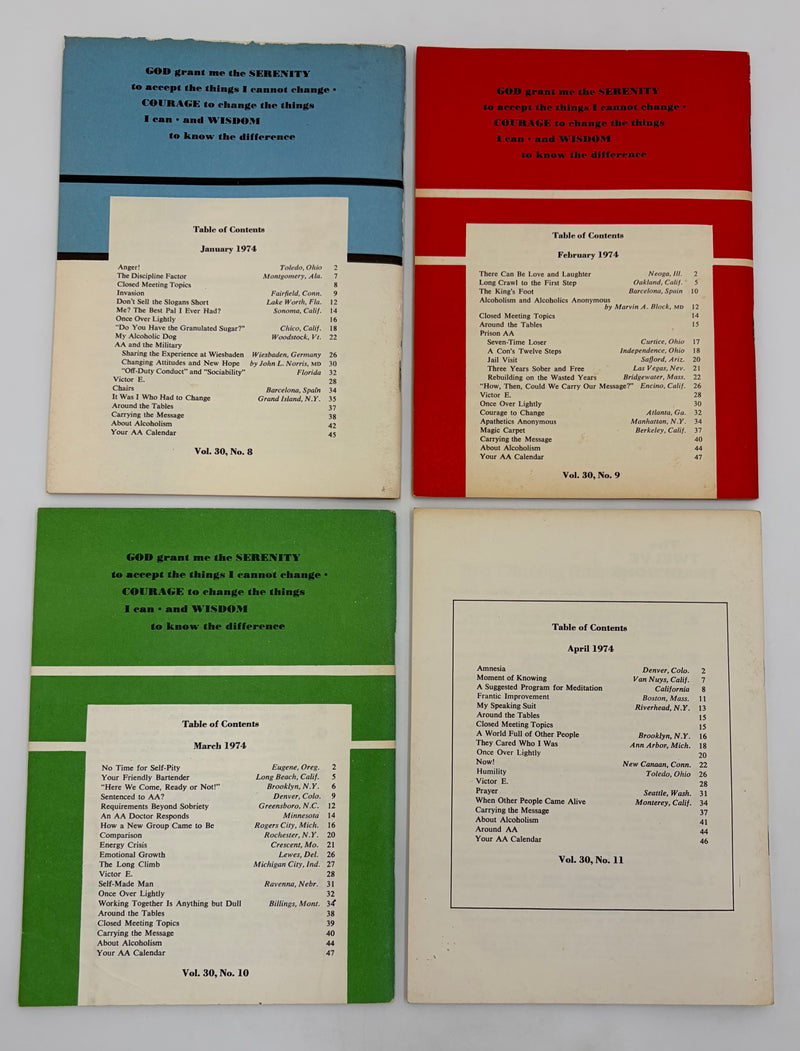AA Grapevine Complete Set 1974
