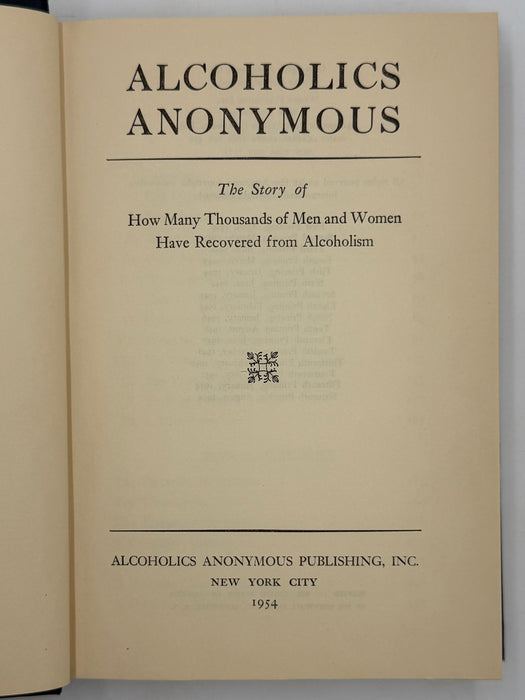 Alcoholics Anonymous First Edition 16th Printing from 1954 with ODJ