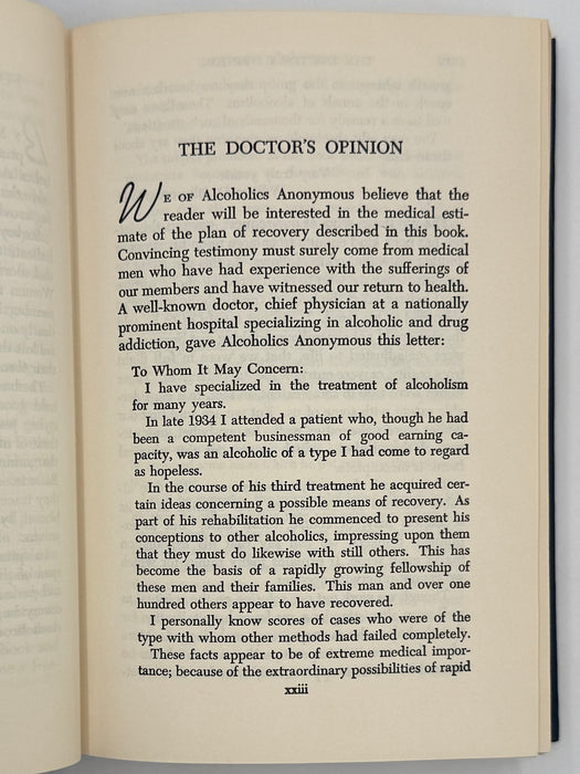 1976 Alcoholics Anonymous Big Book – Third Edition, First Printing – (ODJ)