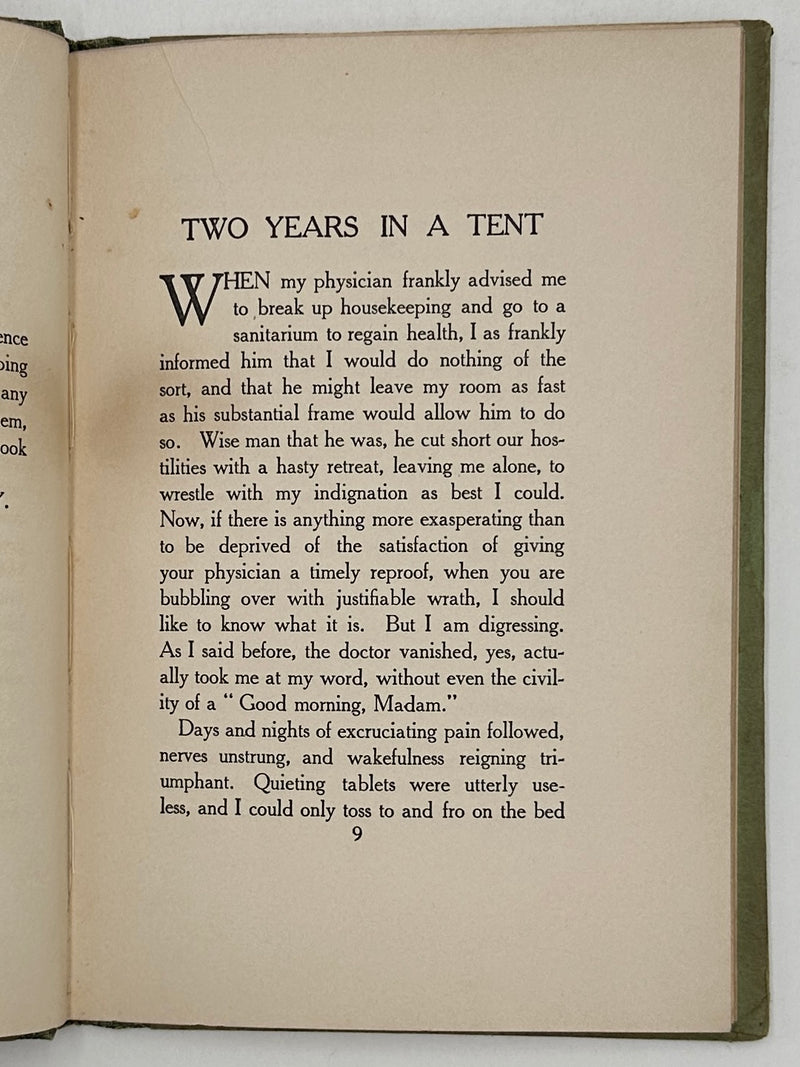 Two Years in a Tent by Faith Whitney from 1910 - Emmanuel Movement