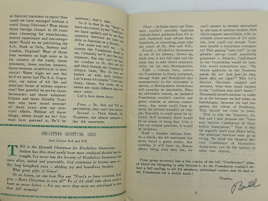 AA Grapevine from December 1950