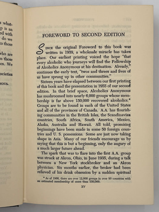 Alcoholics Anonymous Second Edition 8th Printing from 1966 - ODJ