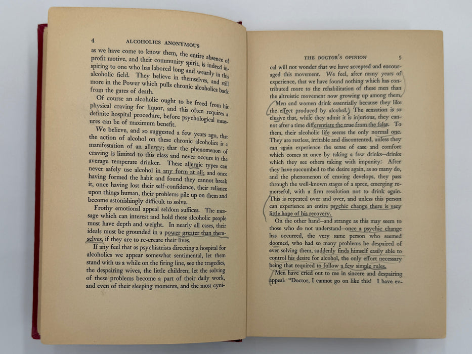 Alcoholics Anonymous (Big Book) — First Edition, First Printing (April 1939)
