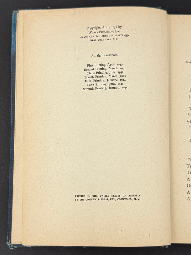 Alcoholics Anonymous — First Edition, Seventh Printing — January 1945