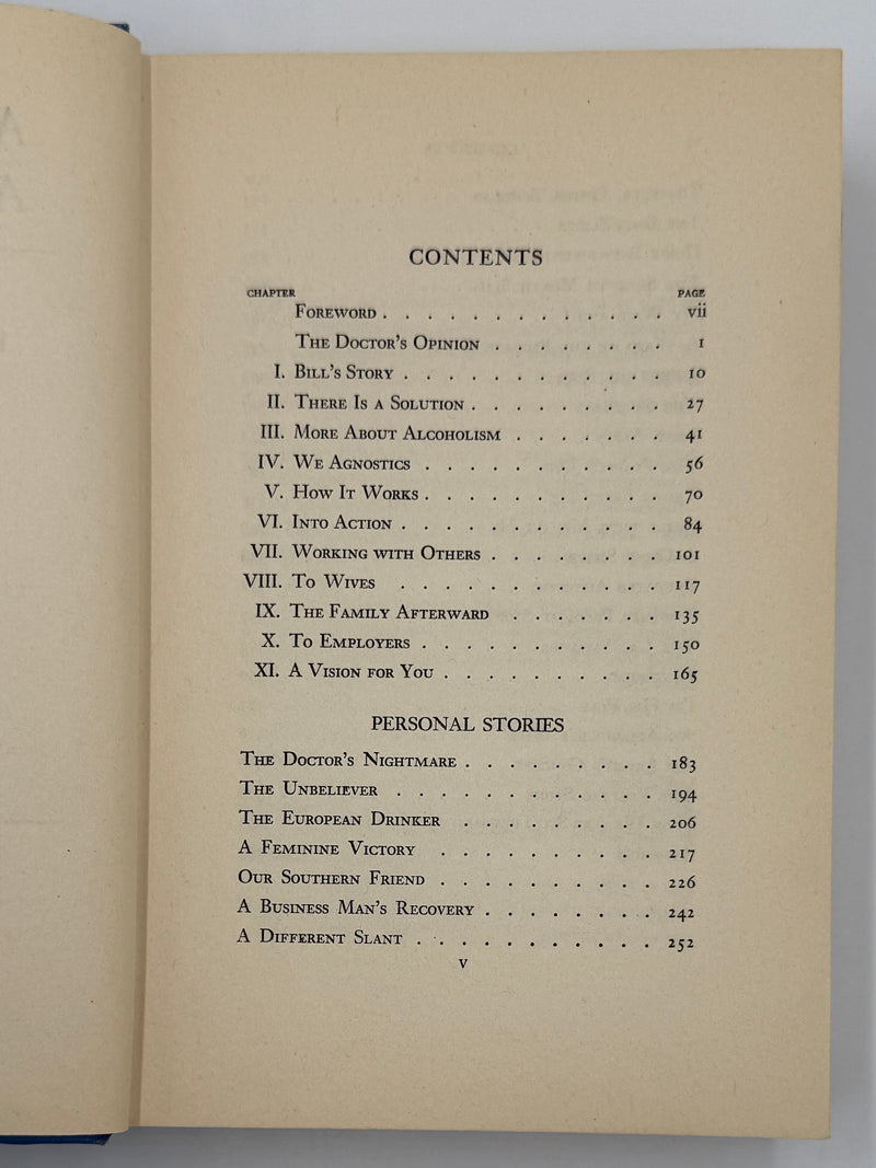 Alcoholics Anonymous — First Edition, Third Printing (June 1942) - Light Blue Cloth Variant With Original Dust Jacket