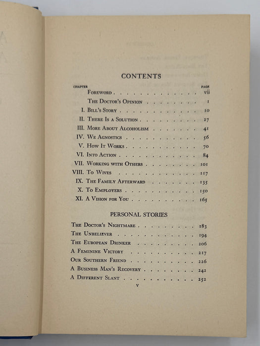 Alcoholics Anonymous — First Edition, Third Printing (June 1942) - Light Blue Cloth Variant With Original Dust Jacket