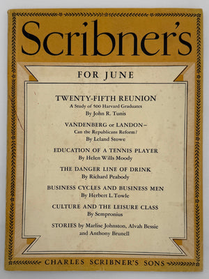 Scribner’s Magazine June 1936 - The Danger Line of Drink By Richard R. Peabody