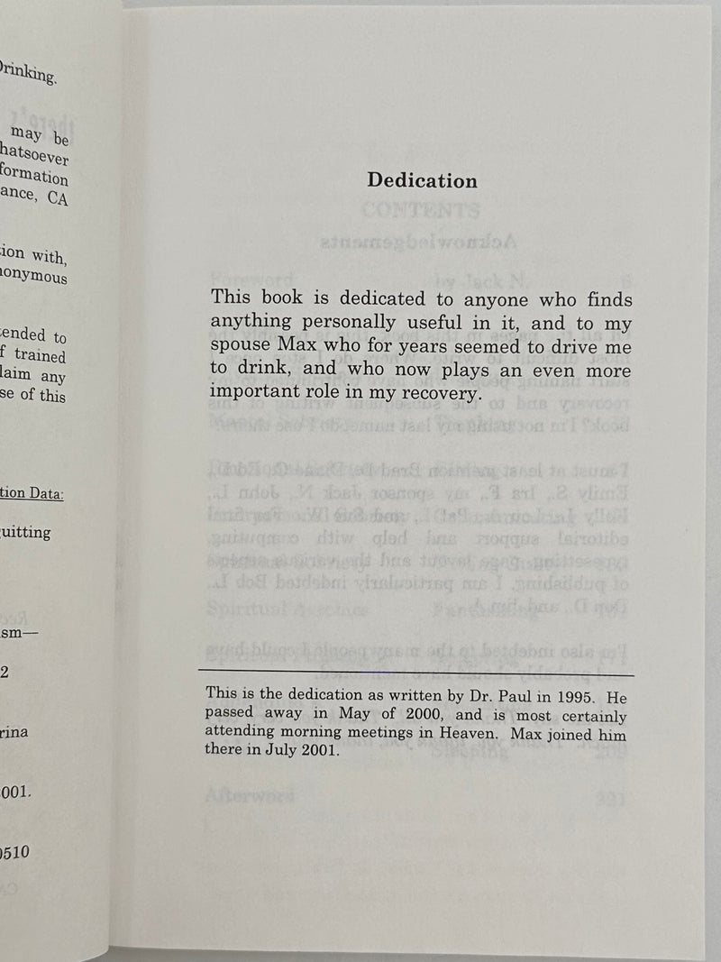 There’s More to Quitting Drinking than Quitting Drinking by Dr. Paul O. - 2001