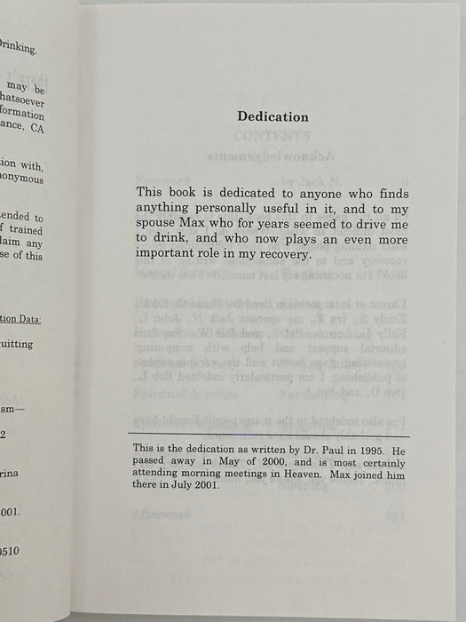 There’s More to Quitting Drinking than Quitting Drinking by Dr. Paul O. - 2001